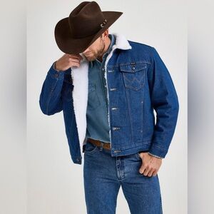 Wrangler Blue Denim Jacket with White Trim